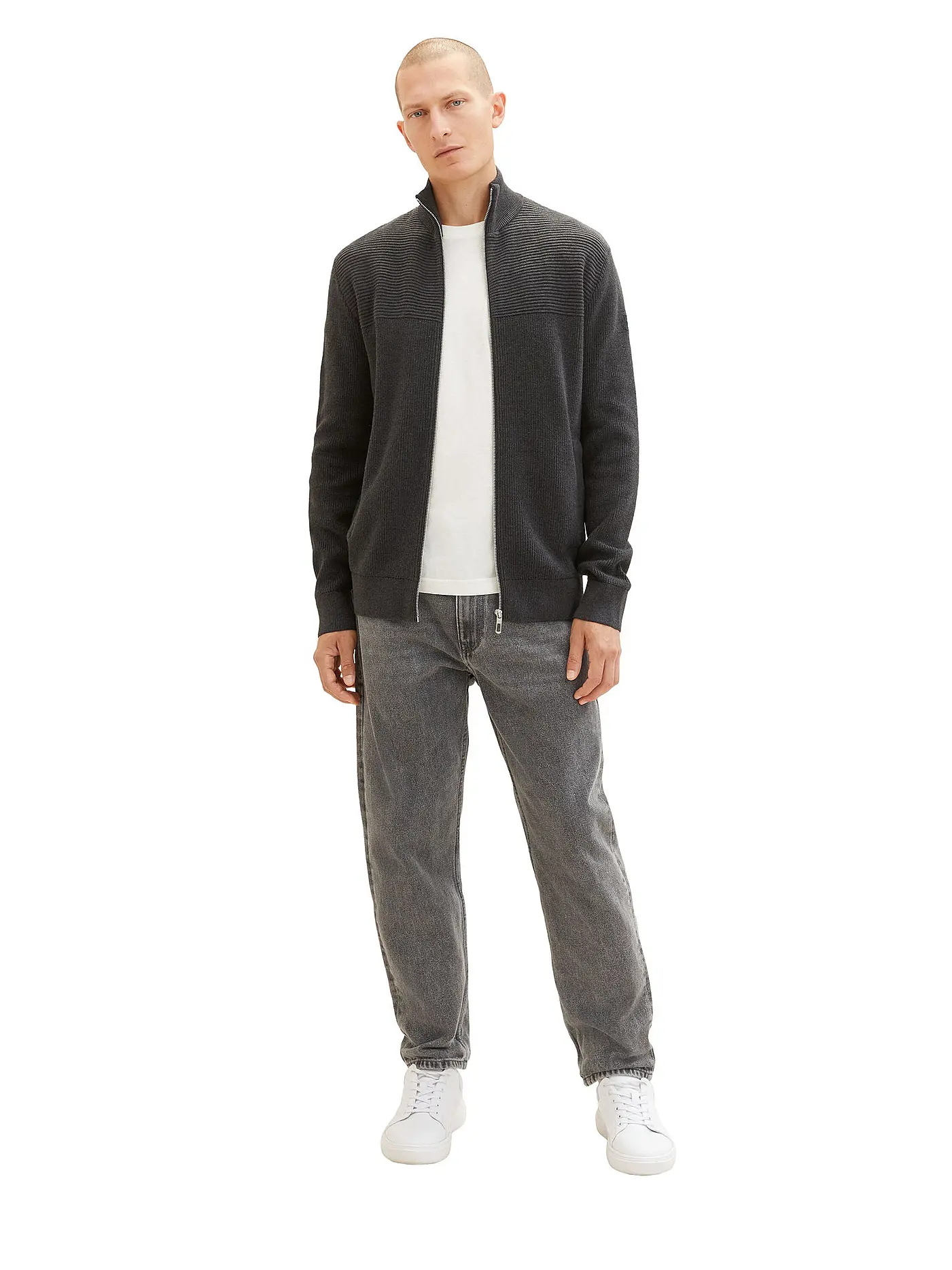 TOM TAILOR | Strickjacke | schwarz